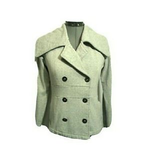 ELEMENT Fleece Peacoat Jr. M Gray button up coat